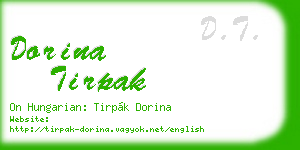 dorina tirpak business card