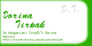 dorina tirpak business card